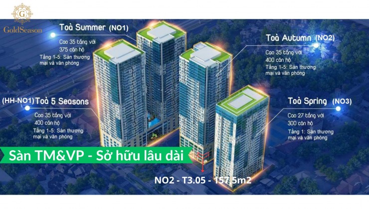 Quận Thanh Xuân bán 03 lô sàn văn phòng 397,6m2 sổ đổ lâu dài ký HĐMB chủ đầu tư
